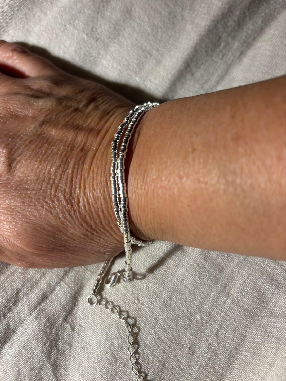 Customer photo review of Collar - Pulsera Plata Mostacilla gitana 40 cm y 45 cm