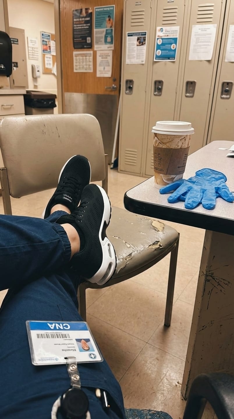 Customer photo review of Orthora™ Pro – 12-Hour Shift Shoes for Heel & Plantar Fasciitis Relief (Unisex)