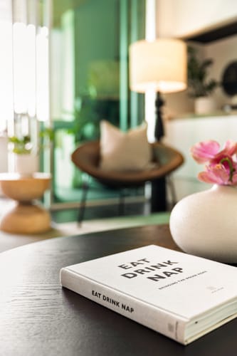 Customer photo review of Linen Piped Natural & Black Lounge Cushion 55 x 55 cm