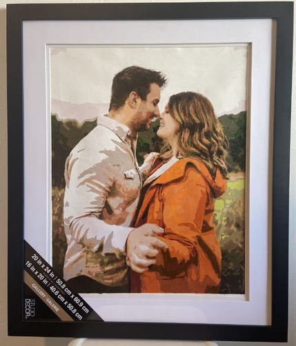 Customer photo review of Custom Paint By Numbers - Personalized Portraits Art