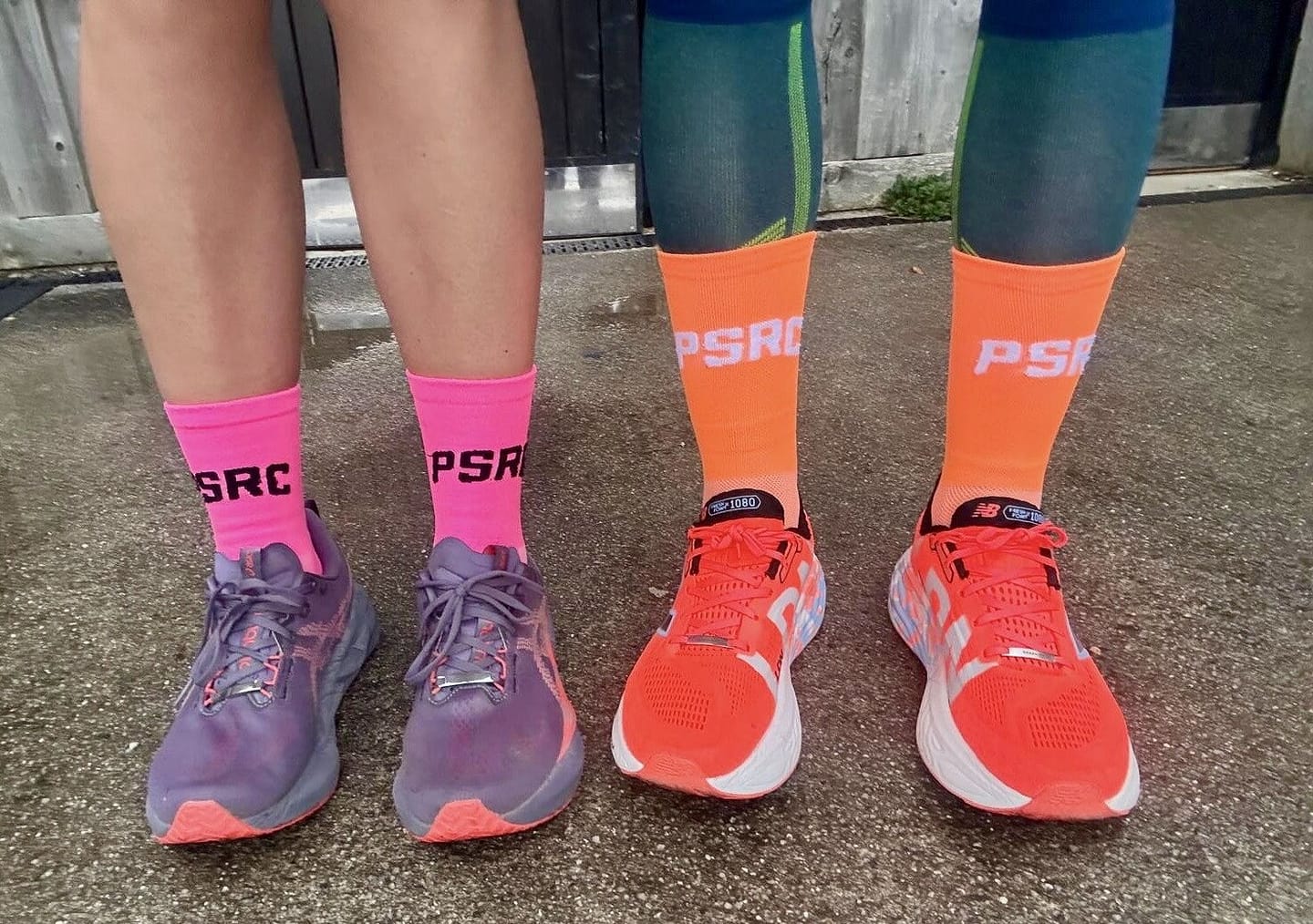 Customer photo review of Performance Running Socks - Orange - PSRC