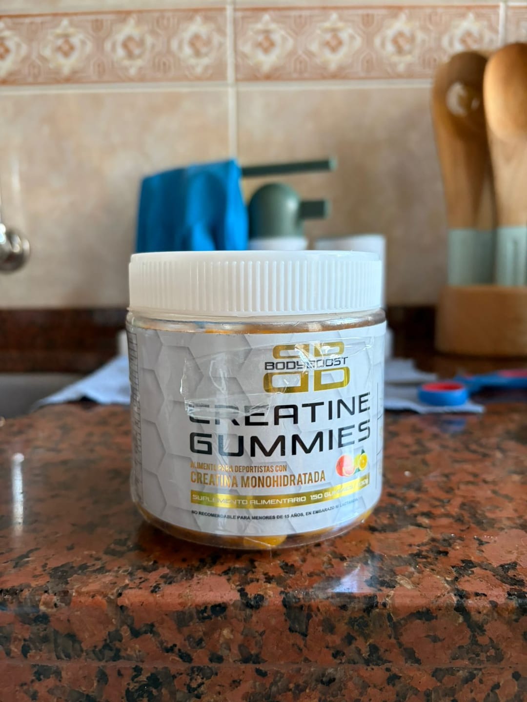 Customer photo review of Gomitas de Creatina