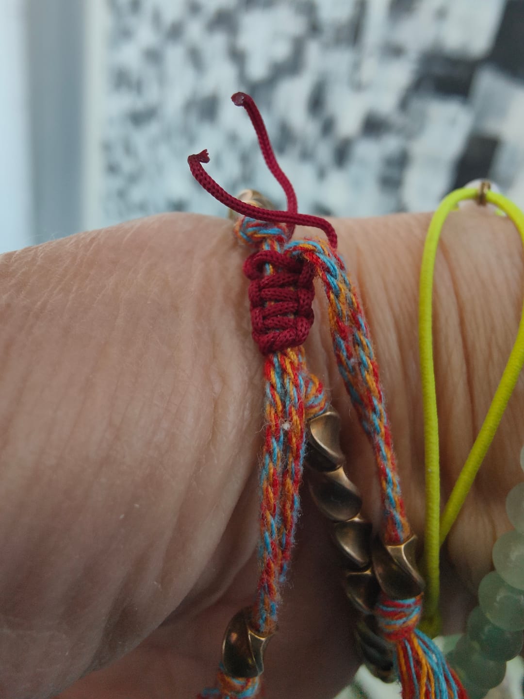 Customer photo review of Tibetisches Glücksarmband aus Kupfer
