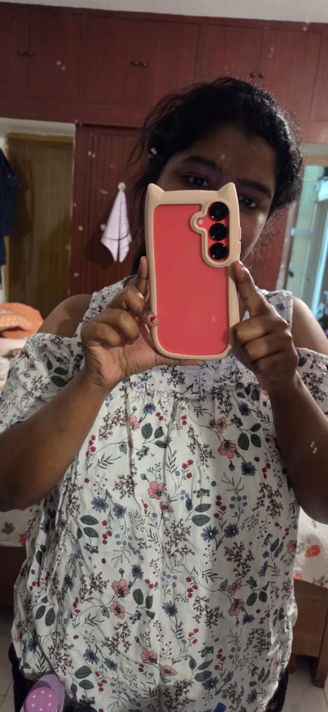 Customer photo review of Samsung Cat Ear Cute Bumper Pre-Order Transparent Clear Case
