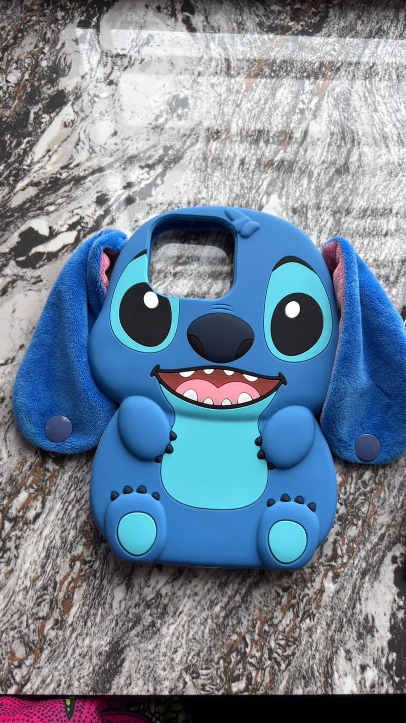 Customer photo review of 3D Stitch Plus Ears Pre-Order Kawaii Trending Shockproof Rubber Silicone iPhone Case