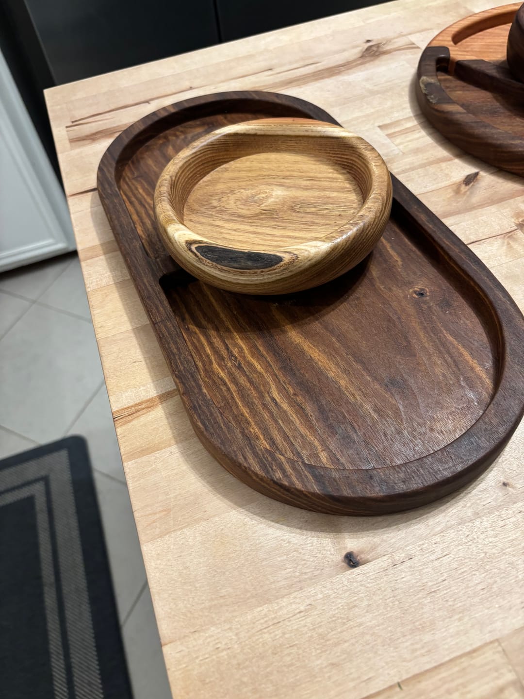 Customer photo review of 15.5x7.75" Three Pocket Tray 03 Acrylic Router Template