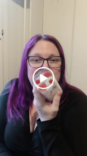 Customer video review of Fruit & Cream Cup Figure Candle – Soy Wax