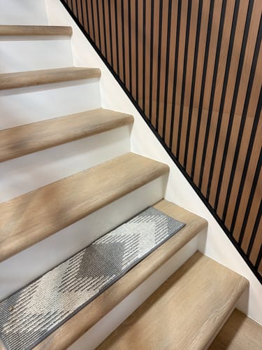 Customer photo review of Textured Non-Slip Stair Treads - Gray