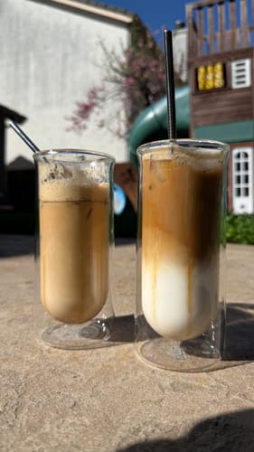 Customer photo review of FLUR Iced Coffee Glasses