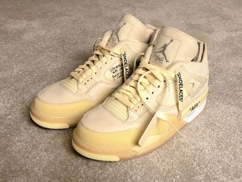 Customer photo review of Off-White x AJ4 Retro Sail
