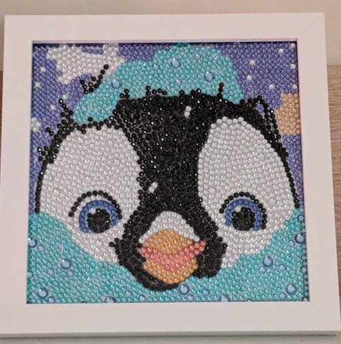 Customer photo review of 5D Diamond Painting Pico der Pinguin mit Strasssteinchen