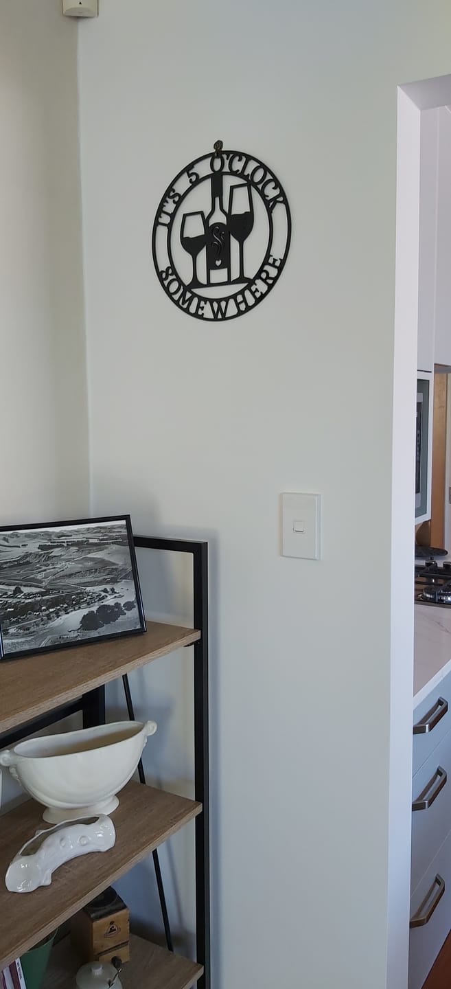 Customer photo review of It's 5 Somewhere Wall Art