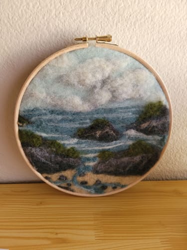 Customer photo review of Coastal Waters Needle Felting Kit