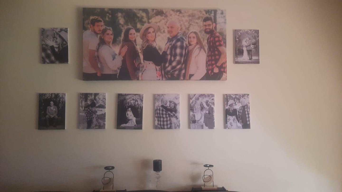 Customer photo review of 4 x A4 Canvas Combo