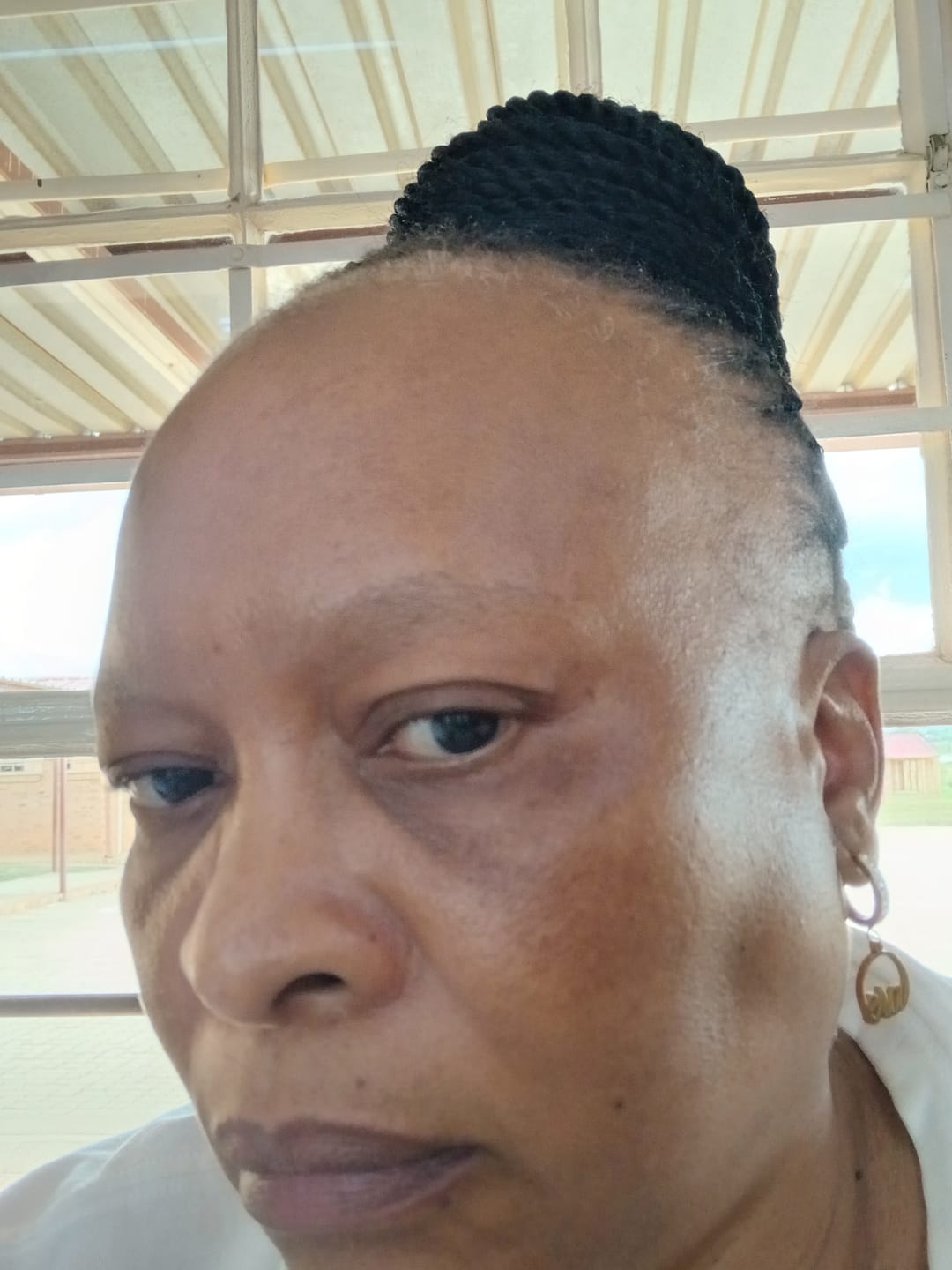 Customer photo review of Gold Precious Logo Earrings
