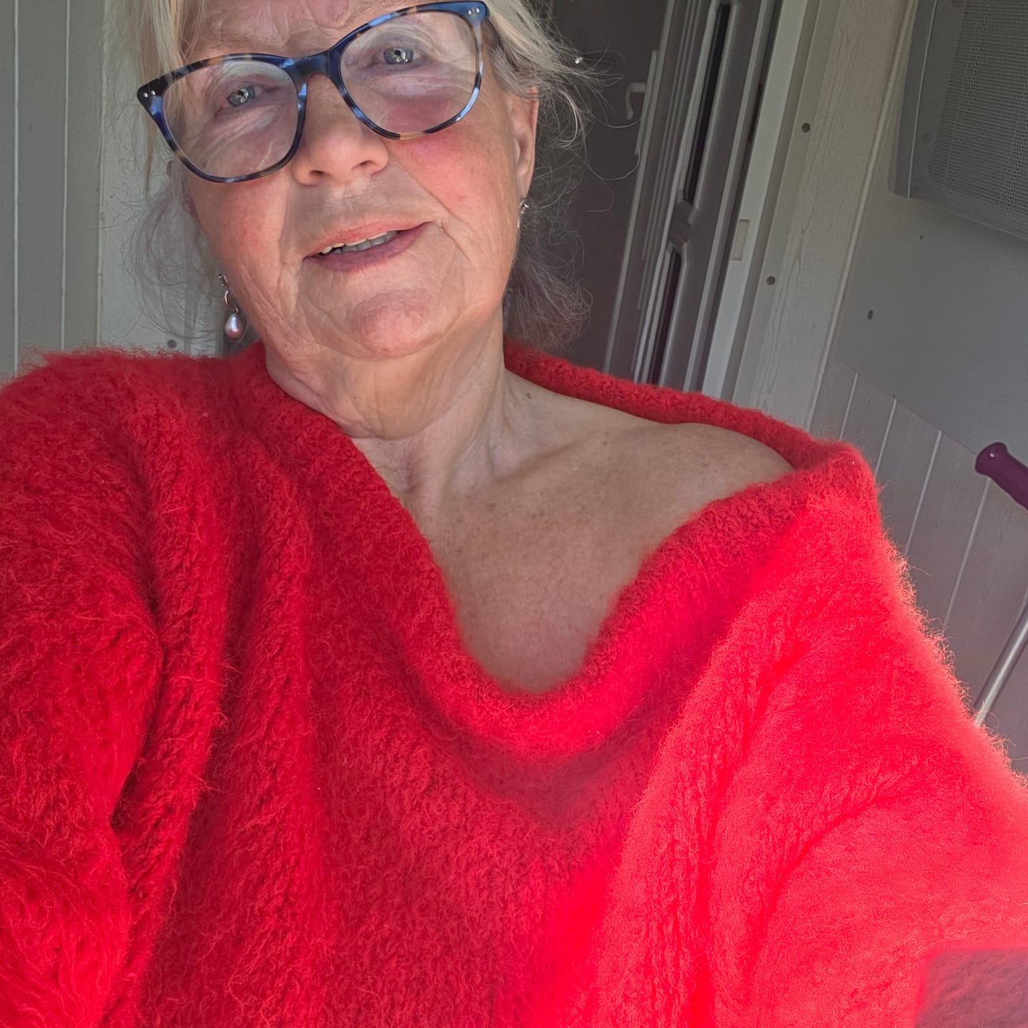 Customer photo review of Ultra-Soft Off-Shoulder Knit