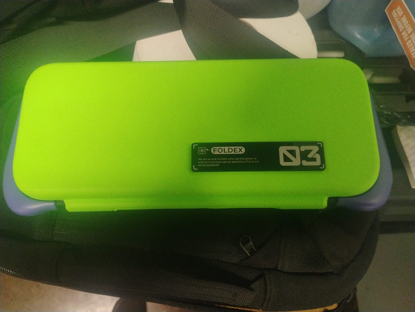 Customer photo review of Plenbo FoldeX Switch 2 Dockable Grip Case with Flip Cover | Anti-Cramp