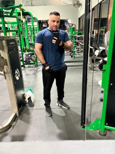Customer photo review of Training Sport Tee - Navy Blue