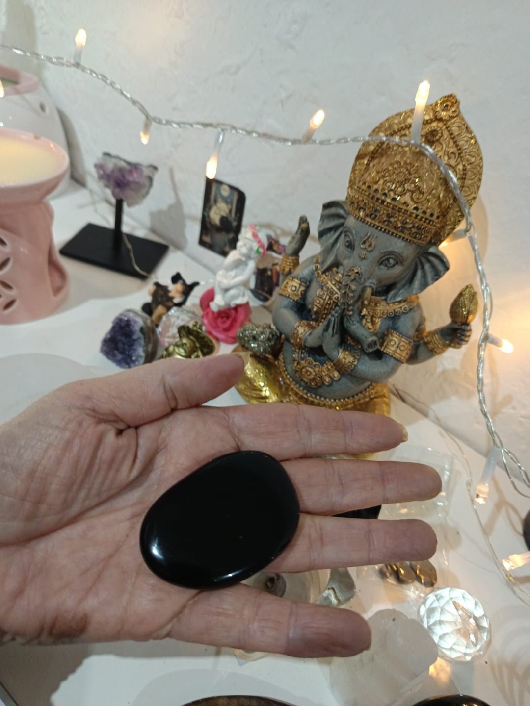 Customer photo review of Obsidiana Negra Plana || Protección - Introspección