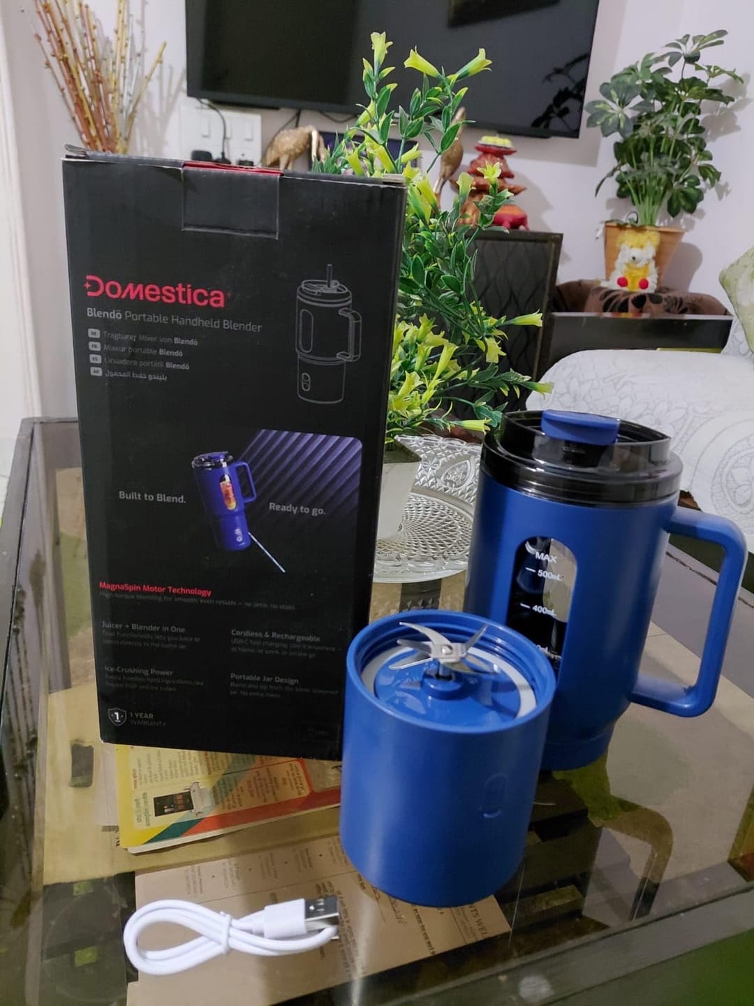 Customer photo review of Blendo Portable Blender for Smoothie and Juices