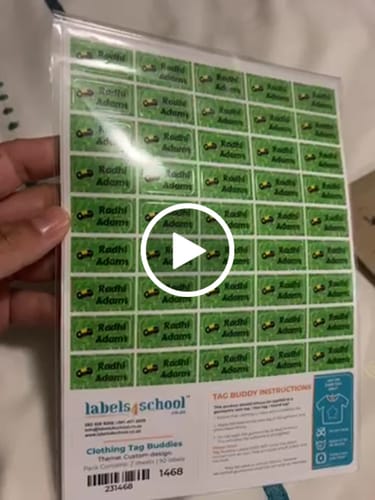 Customer video review of Clothing Tag Buddies - Customise your own