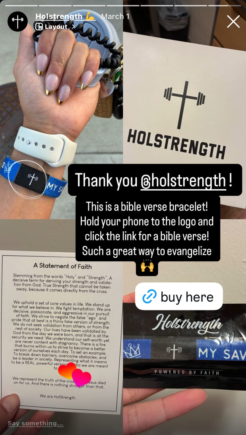 Customer photo review of Daily Bible Verse Wristband