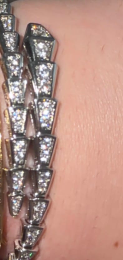 Customer photo review of Snake Cz Bangle 925 sterling silver 18k White Gold Plated bangle bracelet 7.5”