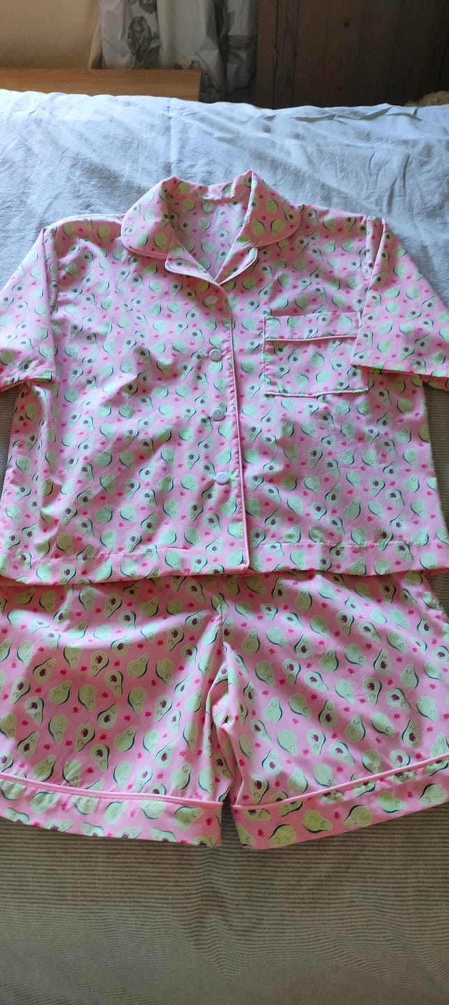 Customer photo review of Avocado Hearts Polycotton Fabric