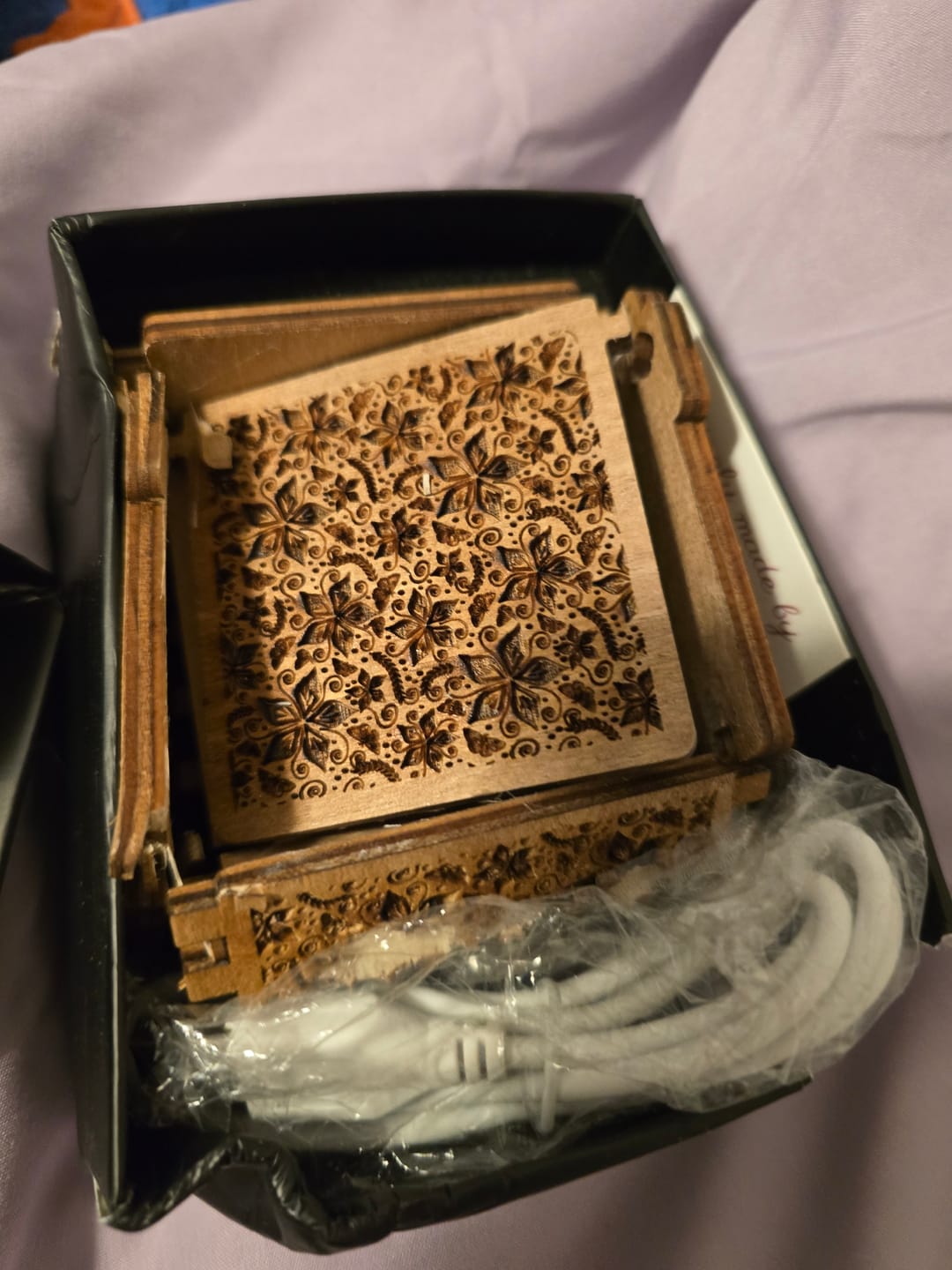 Customer photo review of Custom Digital Music Box - Any song, tune, or voice