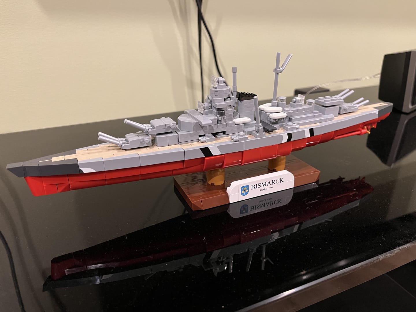 Customer photo review of COBI German Battleship Bismarck 1:700 Scale : Set #4854