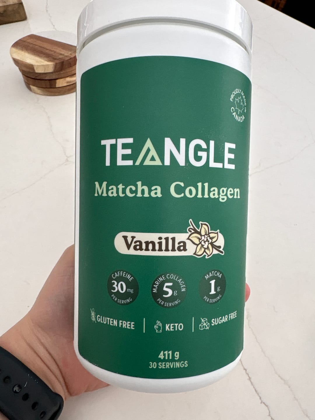 Customer photo review of Teangle - Matcha Collagène - 333g-411g