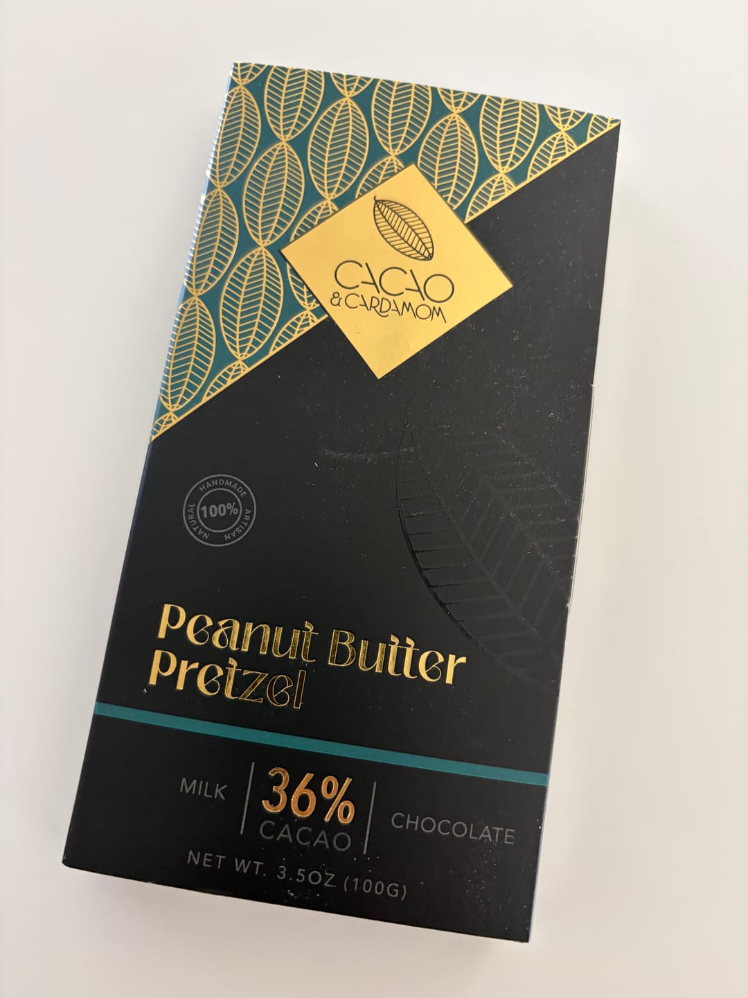 Customer photo review of Peanut Butter Pretzel Artisan Chocolate Bar