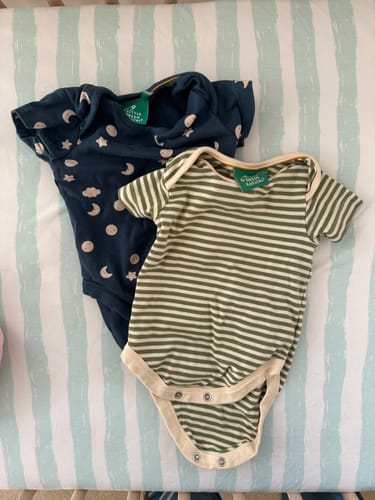 Customer photo review of Over The Moon Organic Baby Bodysuit Set - 2 Pack