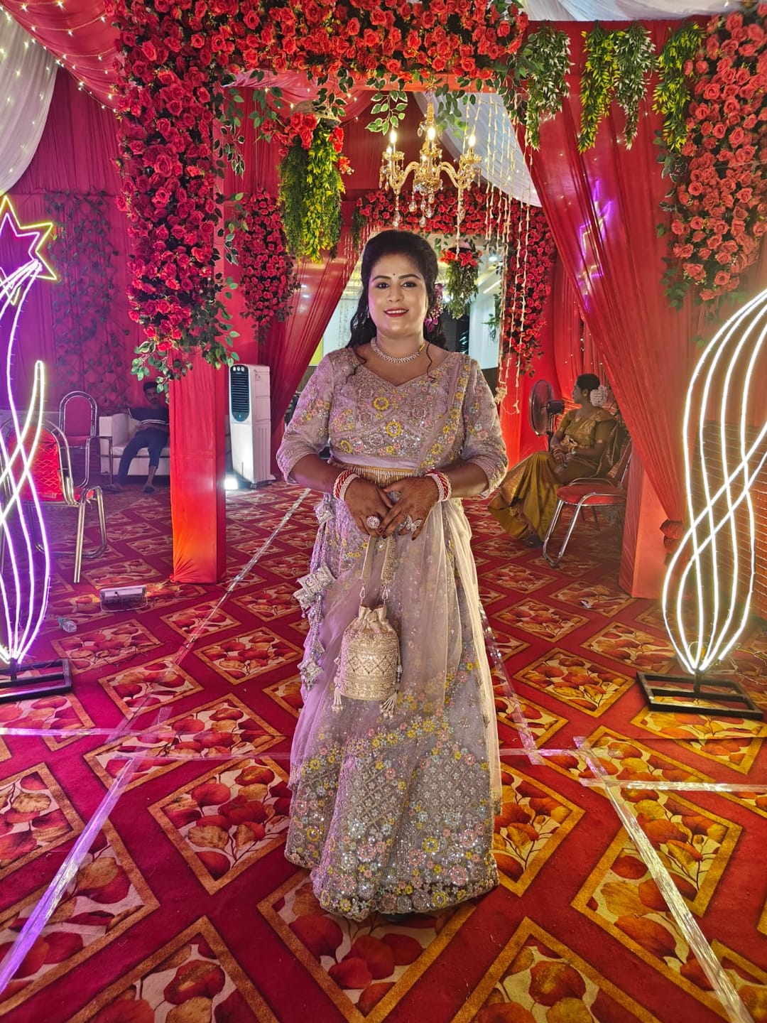 Customer photo review of Beautiful Party-wear Butterfly Net Embroidery Sequence Work Lehenga Choli
