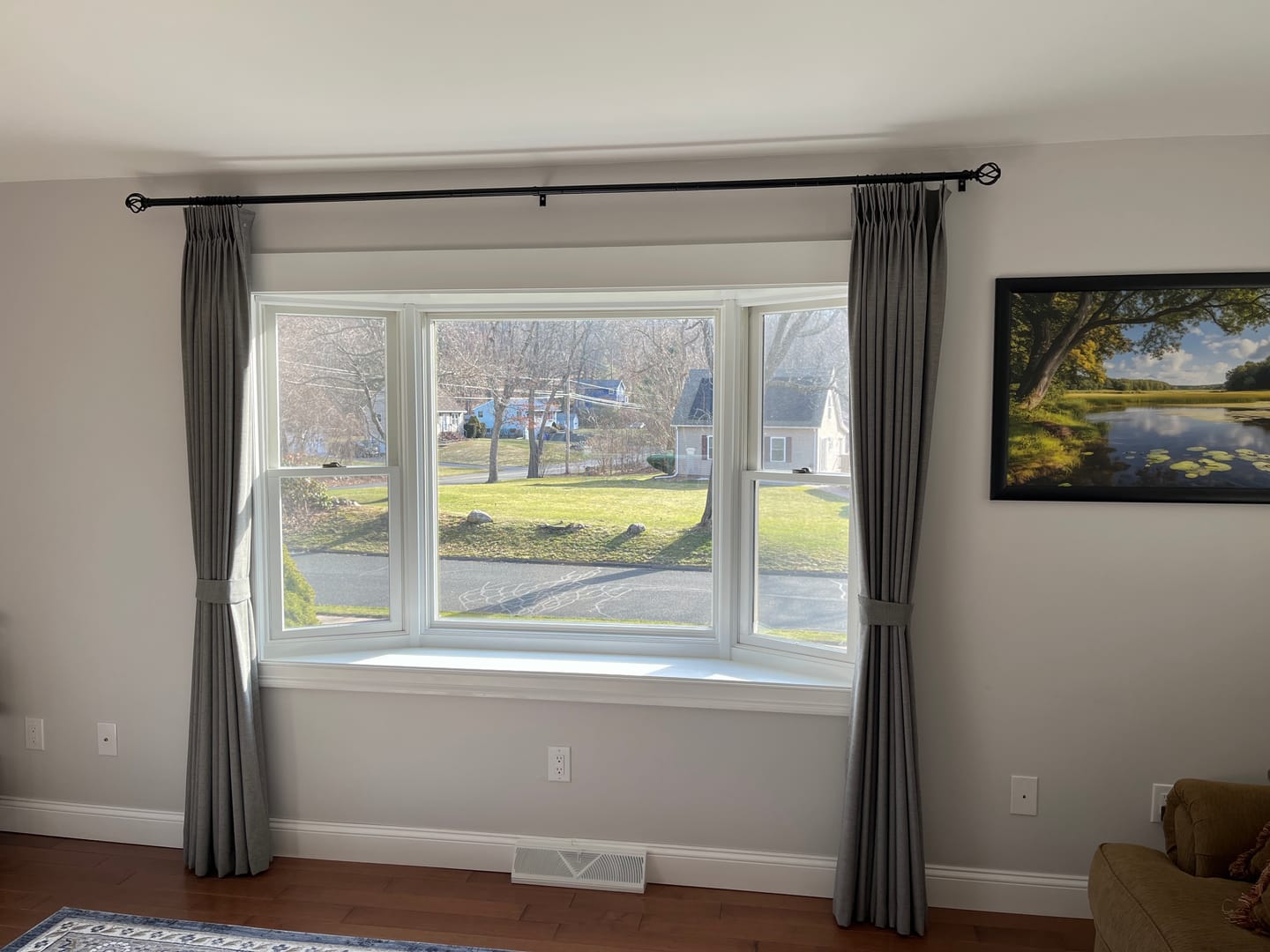 Customer photo review of Jessa Linen Dense Woven Curtains