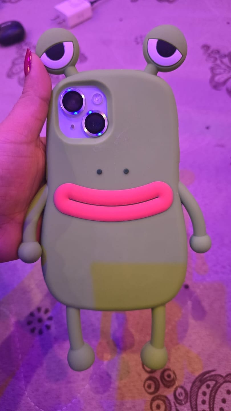 Customer photo review of Cute 3D Cartoon Frog Shockproof Rubber Silicone Pre-Order iPhone Case