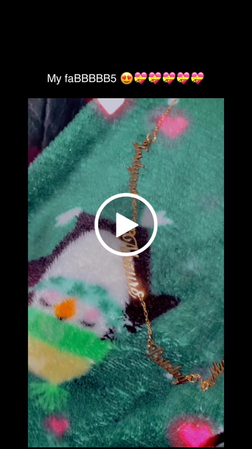 Customer video review of Custom Multi Name Necklace