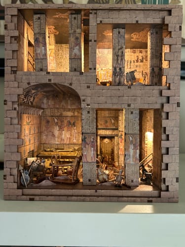 Customer photo review of Egyptian Pharaoh's Tomb DIY Book Nook Kit