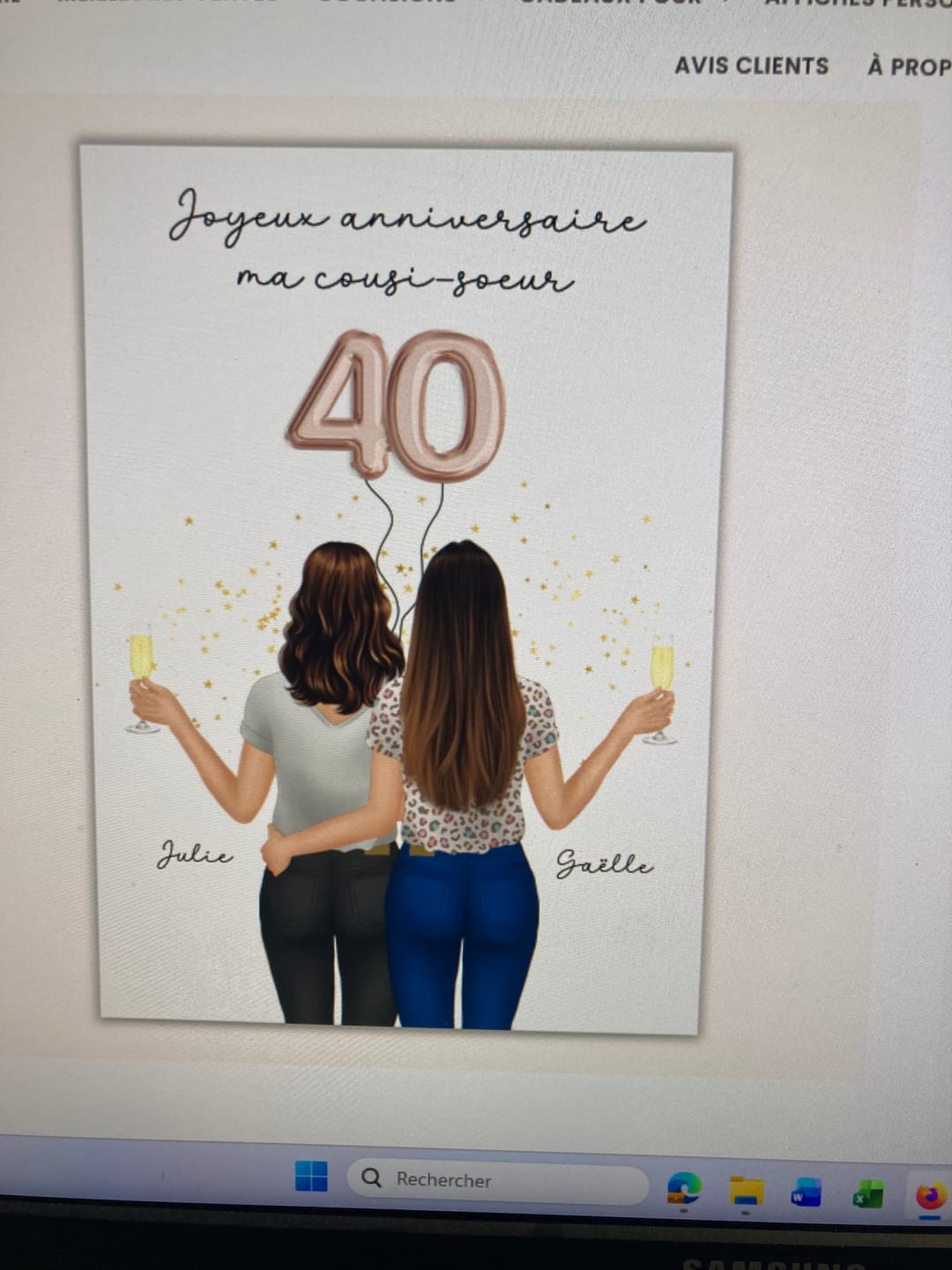 Customer photo review of Affiche Personnalisée - Joyeux Anniversaire