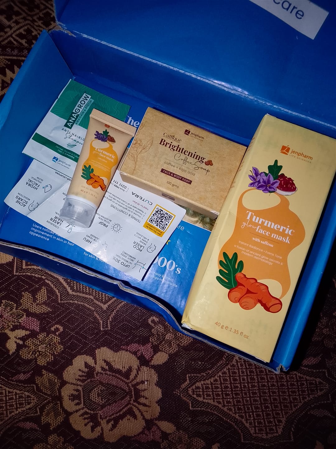 Customer photo review of Turmeric Glow Face Mask