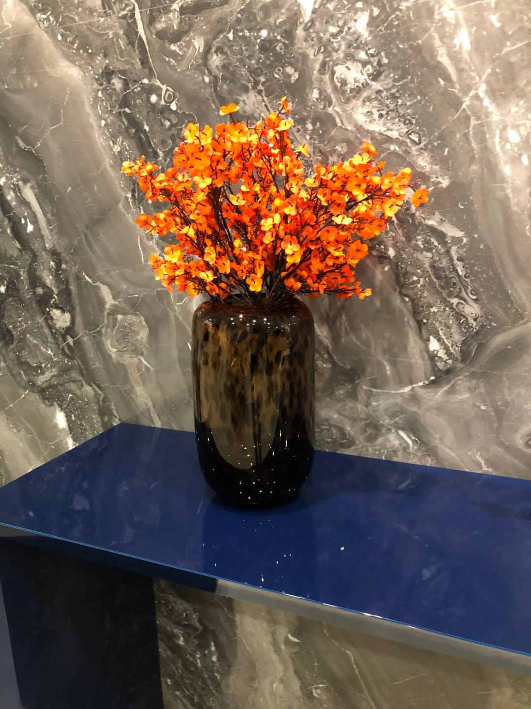 Customer photo review of Florentine Amber Glass Vase
