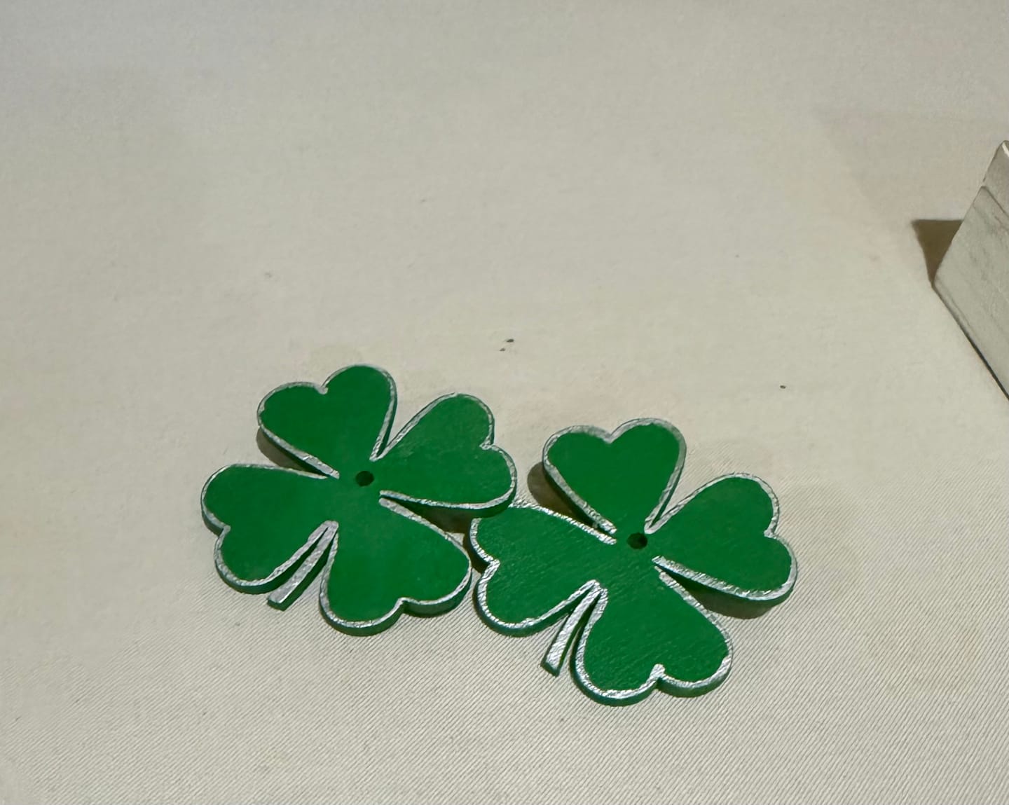 Customer photo review of Shamrock Unfinished Wood Craft Lucky Four Leaf Clover up to 46"  DIY
