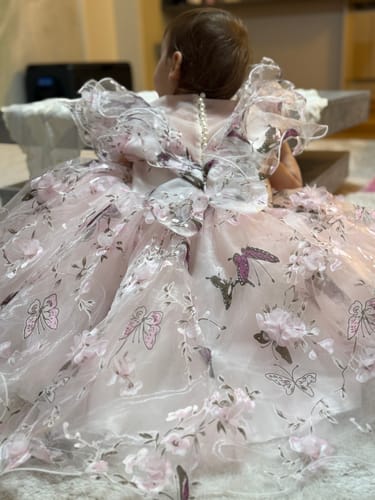 Customer photo review of Baby Girl And Toddler Butterfly Flower Birthday Party Princess Dress