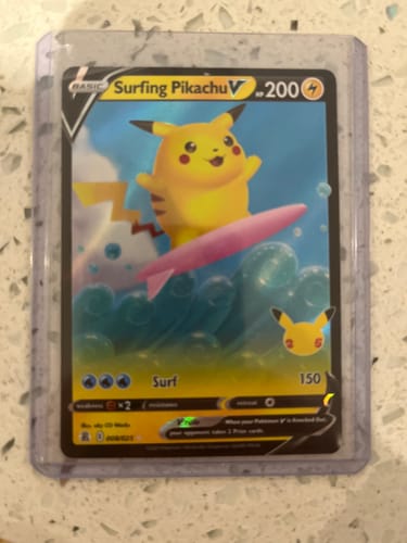 Customer photo review of Surfing Pikachu V 008/025 [Celebrations]  - Holofoil