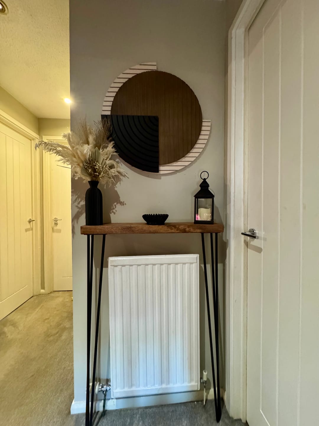 Customer photo review of Console Table 15cm Depth | Hairpin Leg