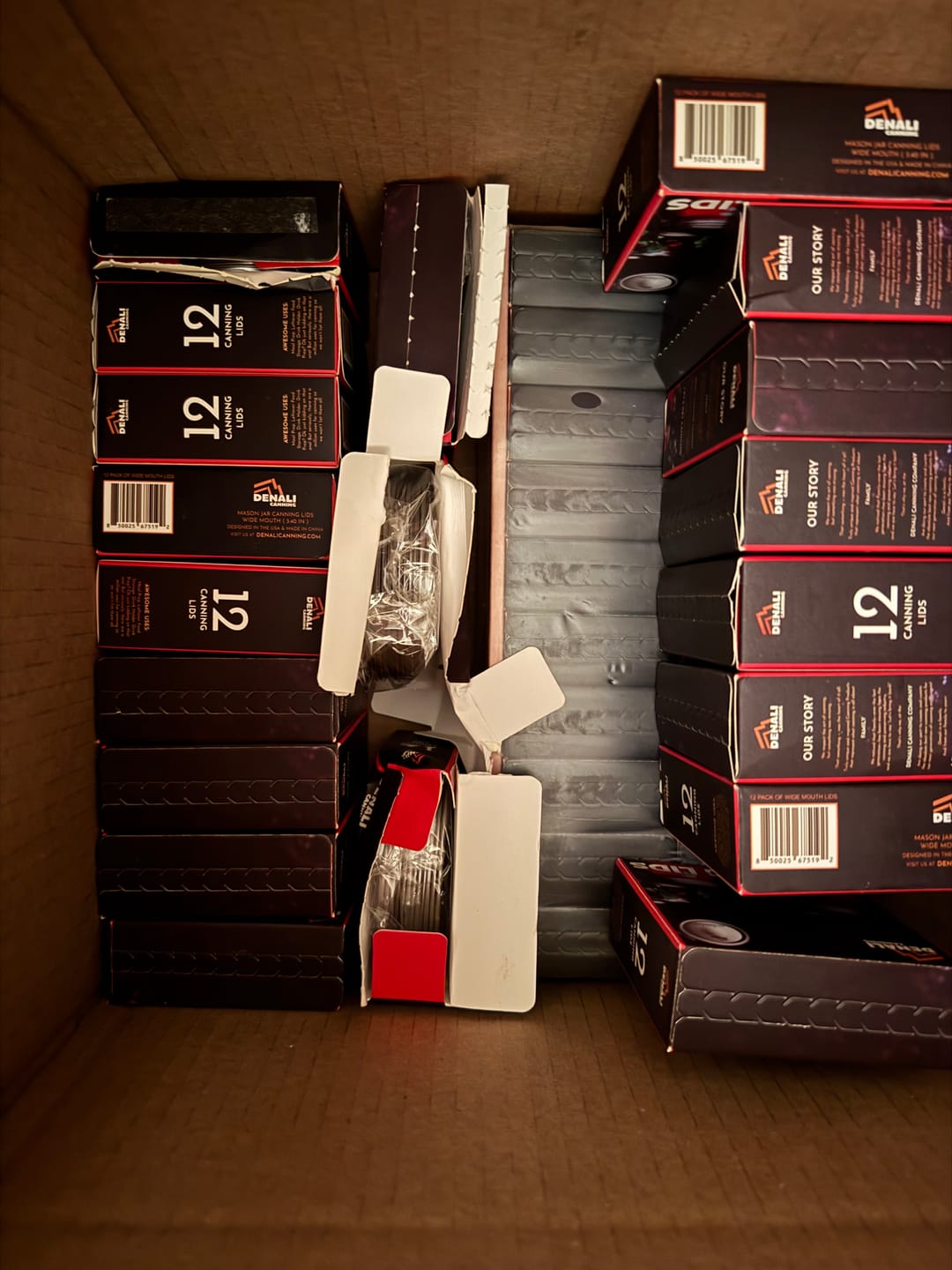 Customer photo review of Case of 20 – Denali Lids – 12 Canning Lids Per Pack – Regular Mouth