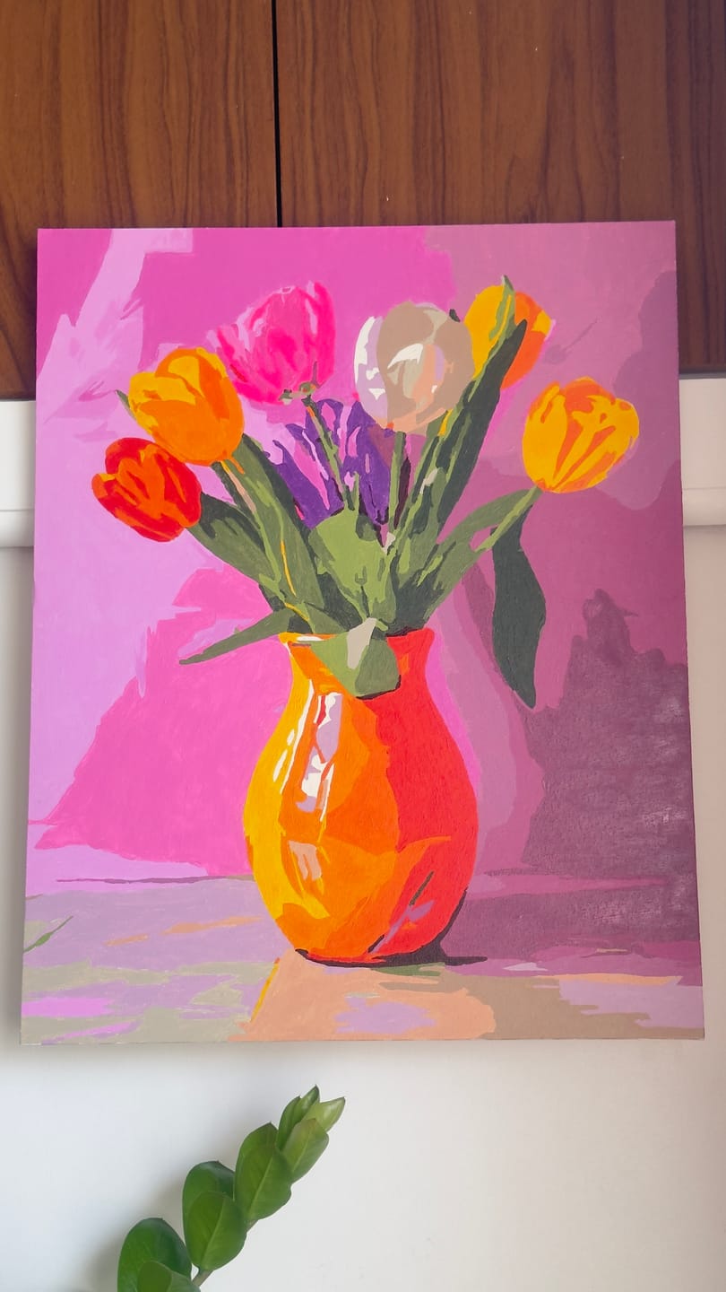 Customer photo review of Tulip radiance | Paint by Number