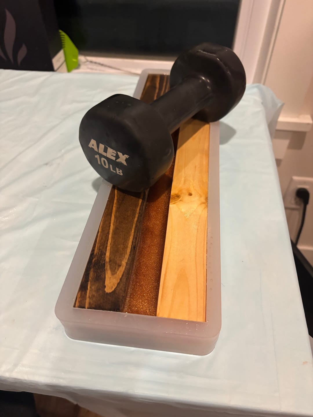 Customer photo review of 16.5x4x1" Silicone Mold For Epoxy Resin - Coaster Mold + Long Cheeseboards