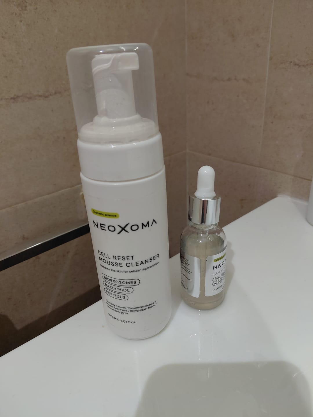 Customer photo review of Pack Sérum Ultra Rejuvenecedor & Limpiador Facial Cell Reset