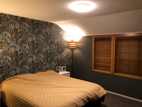 Customer photo review of Raffia - Palm Leaf Wallpaper - Navy - Last 3 Rolls